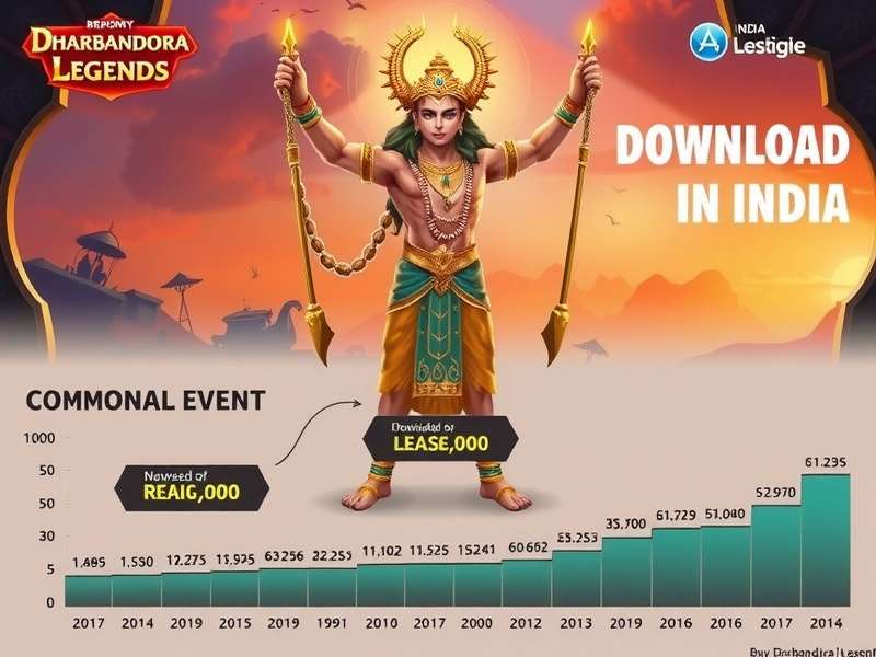 Chart showing Dharbandora Legends download growth in India